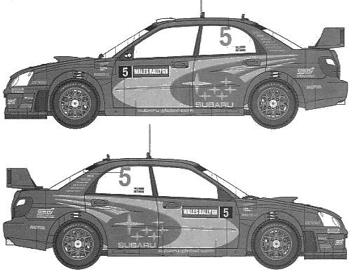Subaru Impreza WRC Rally Great Britain (2005) - Subaru - drawings, dimensions, pictures of the car