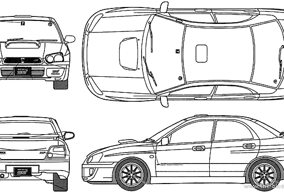 Subaru Impreza WRX Sti Spec C (2003) - Subaru - drawings, dimensions, pictures of the car