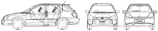 Subaru Impreza Wagon (2005) - Subaru - drawings, dimensions, pictures of the car