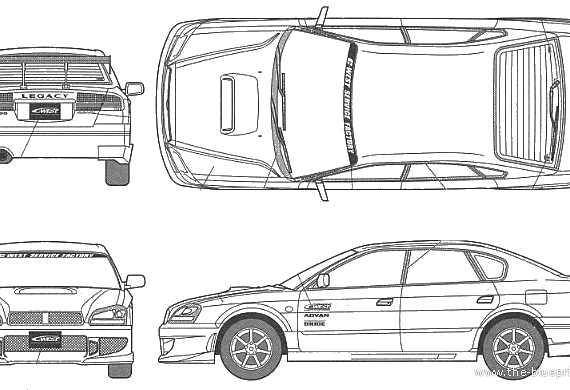 Subaru Legacy B4 C-WEST - Subaru - drawings, dimensions, pictures of the car