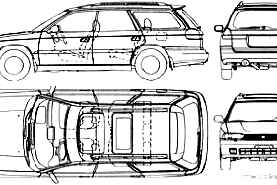Subaru Legacy Wagon (1994) - Subaru - drawings, dimensions, pictures of the car