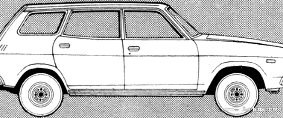 Subaru Leone 1800 GL 4wd Estate (1979) - Субару - чертежи, габариты, рисунки автомобиля