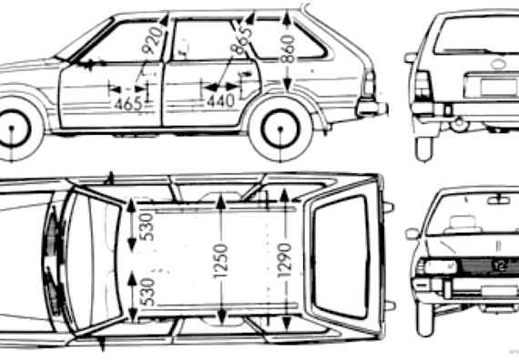 Subaru Leone Wagon 1600 (1983) - Subaru - drawings, dimensions, pictures of the car