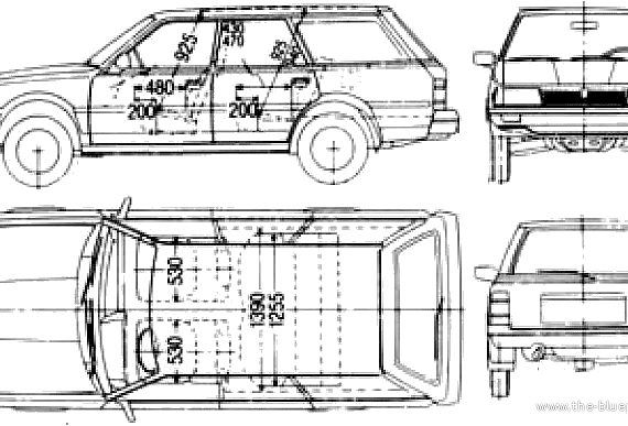 Subaru Leone Wagon 1800 (1988) - Subaru - drawings, dimensions, pictures of the car