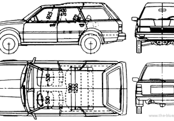 Subaru Leone Wagon High Roof 1800 (1988) - Subaru - drawings, dimensions, pictures of the car