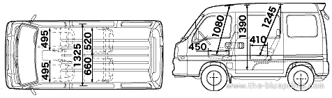 Subaru Sambar Dias Wagon (2005) - Subaru - drawings, dimensions, pictures of the car