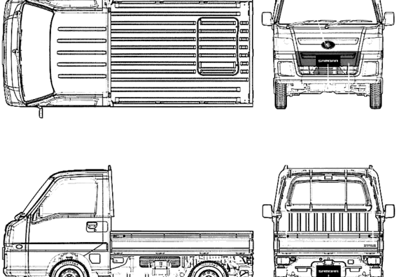 Subaru Sambar Truck (2011) - Subaru - drawings, dimensions, pictures of the car
