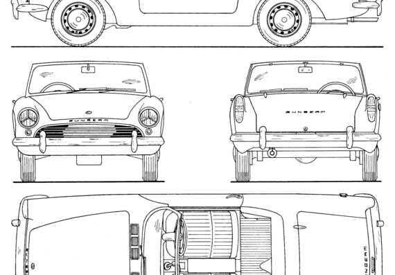 Sunbeam Alpine - Sunbim - drawings, dimensions, pictures of the car