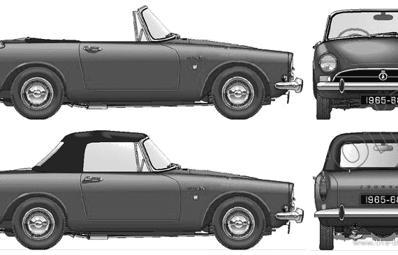 Sunbeam Alpine Series V (1967) - Санбим - чертежи, габариты, рисунки автомобиля