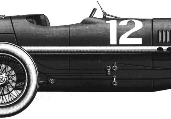 Sunbeam GP (1923) - Санбим - чертежи, габариты, рисунки автомобиля