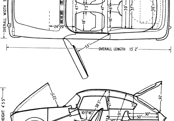 Sunbeam Harrington Le Mans (1962) - Sunbim - drawings, dimensions, pictures of the car