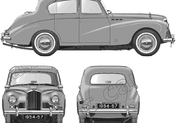 Sunbeam Mk.III (1954) - Санбим - чертежи, габариты, рисунки автомобиля