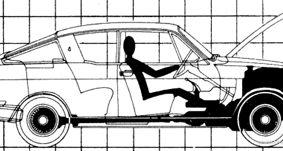 Sunbeam Rapier Fastback (1968) - Санбим - чертежи, габариты, рисунки автомобиля