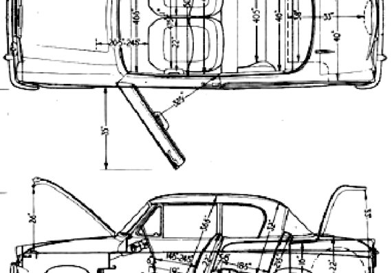 Sunbeam Rapier Series IV (1964) - Санбим - чертежи, габариты, рисунки автомобиля