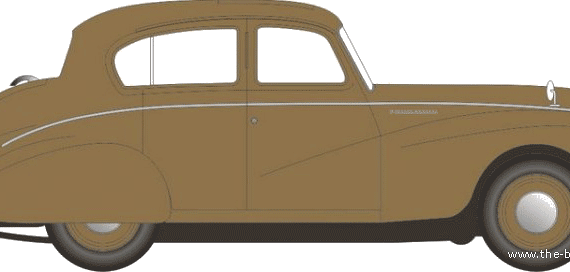 Sunbeam Talbot 90 Mk.II - Санбим - чертежи, габариты, рисунки автомобиля
