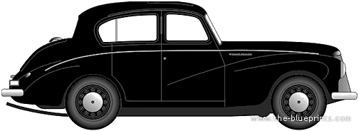 Sunbeam Talbot 90 Mk.IIA - Санбим - чертежи, габариты, рисунки автомобиля