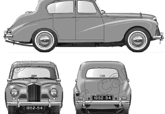 Sunbeam Talbot 90 Mk.IIA (1952) - Sunbim - drawings, dimensions, pictures of the car