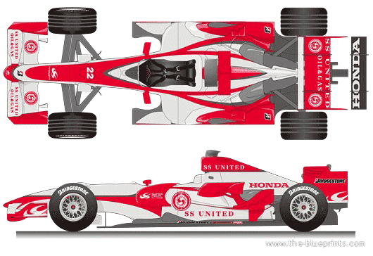 Super Aguri SA07 F1 GP - Different cars - drawings, dimensions, pictures of the car