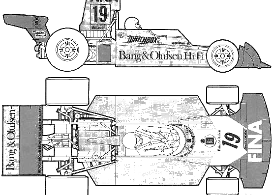 Surtees TS16-03 F1 GP - Разные автомобили - чертежи, габариты, рисунки автомобиля