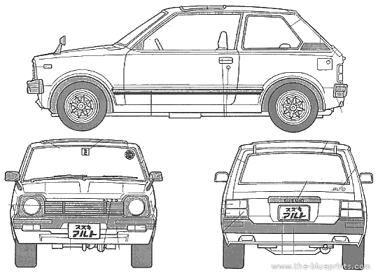 Suzuki Alto (1981) - Suzuki - drawings, dimensions, pictures of the car