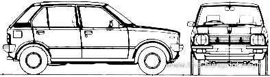 Suzuki Alto FX - Сузуки - чертежи, габариты, рисунки автомобиля
