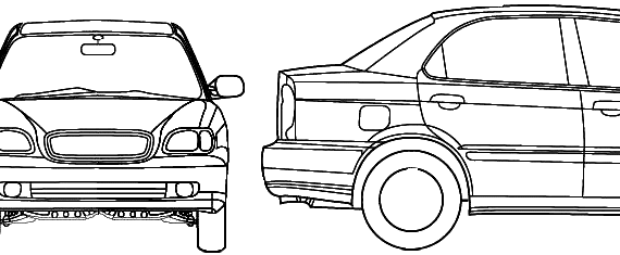 Suzuki Baleno - Сузуки - чертежи, габариты, рисунки автомобиля