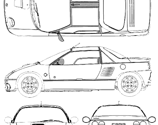 Suzuki Cara - Сузуки - чертежи, габариты, рисунки автомобиля