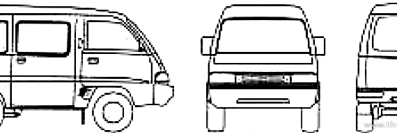 Suzuki Carry 1.5 (2008) - Сузуки - чертежи, габариты, рисунки автомобиля