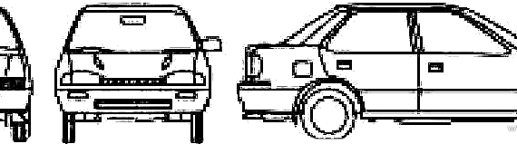 Suzuki Esteem - Сузуки - чертежи, габариты, рисунки автомобиля
