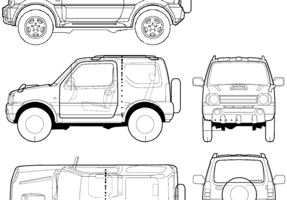 Suzuki Jimny - Mazda AZ (2005) - Suzuki - drawings, dimensions, pictures of the car