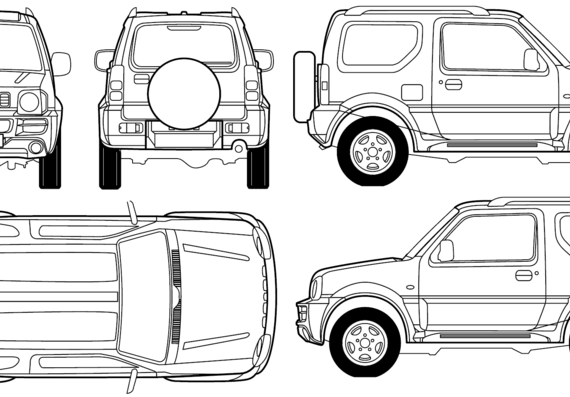 Suzuki Jimny Hard Top (2007) - Suzuki - drawings, dimensions, pictures of the car
