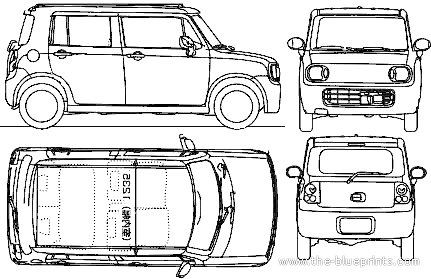Suzuki Lapin (2010) - Сузуки - чертежи, габариты, рисунки автомобиля