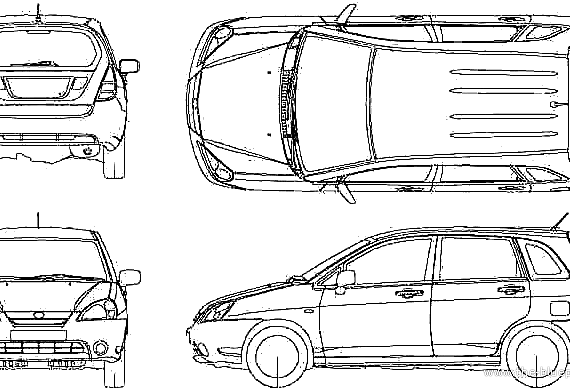 Suzuki Liana Wagon (2003) - Сузуки - чертежи, габариты, рисунки автомобиля