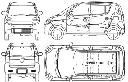 Suzuki MR Wagon (2006) - Suzuki - drawings, dimensions, pictures of the car