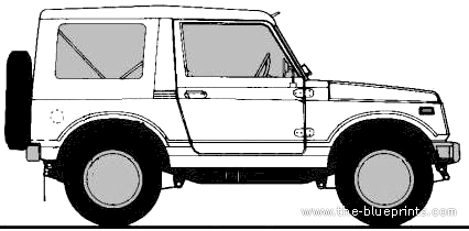 Suzuki SJ 410 - Сузуки - чертежи, габариты, рисунки автомобиля
