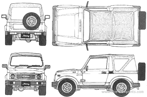 Suzuki Samurai 1300 Custom (1986) - Suzuki - drawings, dimensions, pictures of the car
