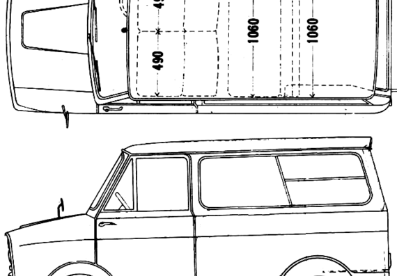 Suzuki Suzlight Carry Van - Сузуки - чертежи, габариты, рисунки автомобиля