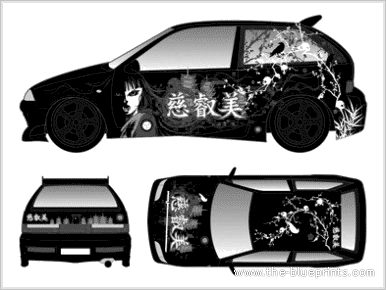 Suzuki Swift - Сузуки - чертежи, габариты, рисунки автомобиля