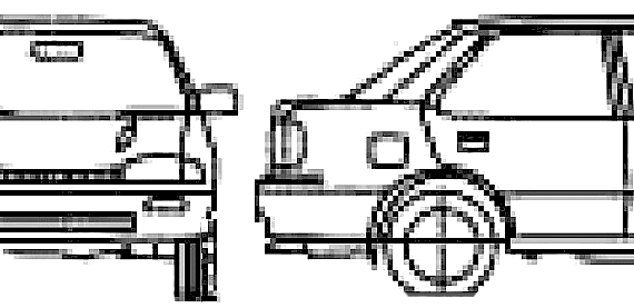 Suzuki Swift 4-Door (1995) - Сузуки - чертежи, габариты, рисунки автомобиля