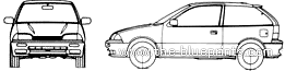 Suzuki Swift Mk2 3-Door GTi - Suzuki - drawings, dimensions, pictures of the car
