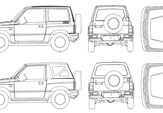 Suzuki Vitara (1997) - Сузуки - чертежи, габариты, рисунки автомобиля