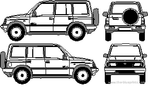 Suzuki Vitara 5-Door (1994) - Сузуки - чертежи, габариты, рисунки автомобиля