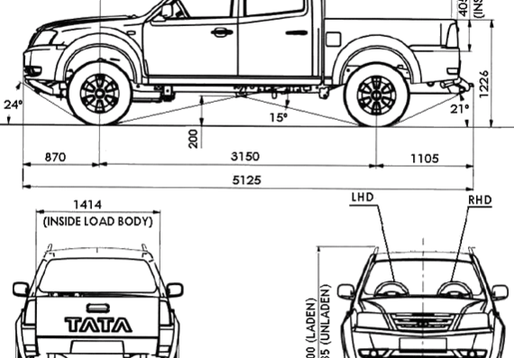 TATA Xenon - Tata - drawings, dimensions, pictures of the car