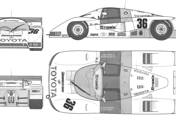 TOMS Toyota 84C (1984) - Toyota - drawings, dimensions, pictures of the car