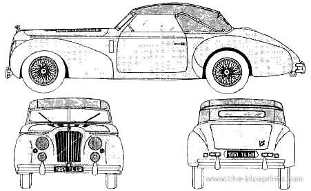 Talbot-Talbot Lago T26 Record (1950) - Тальбот - чертежи, габариты, рисунки автомобиля