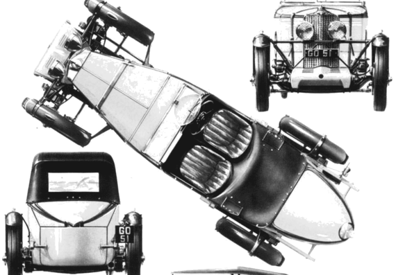 Talbot 110 3-Litre (1931) - Тальбот - чертежи, габариты, рисунки автомобиля