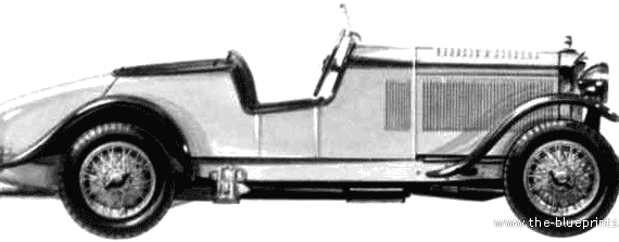 Talbot 110 Brooklands Replica (1931) - Тальбот - чертежи, габариты, рисунки автомобиля