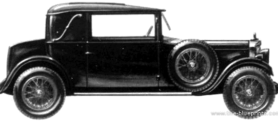 Talbot 14-45-Weymann Sunshine Coupe (1929) - Тальбот - чертежи, габариты, рисунки автомобиля