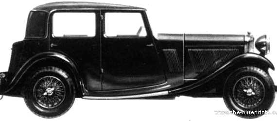 Talbot 75 Saloon (1932) - Тальбот - чертежи, габариты, рисунки автомобиля