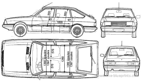 Talbot Alpine 1510 (1979) - Тальбот - чертежи, габариты, рисунки автомобиля